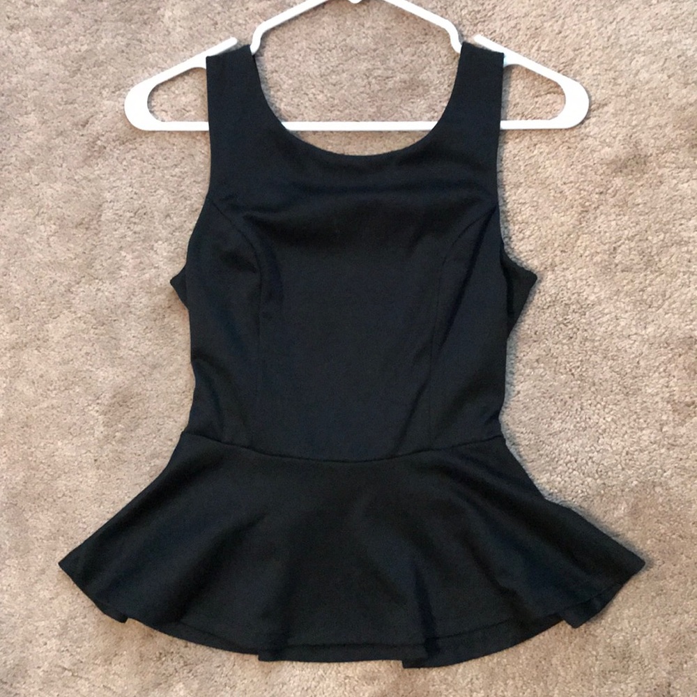 Pins and Needles black low cut top w/bow